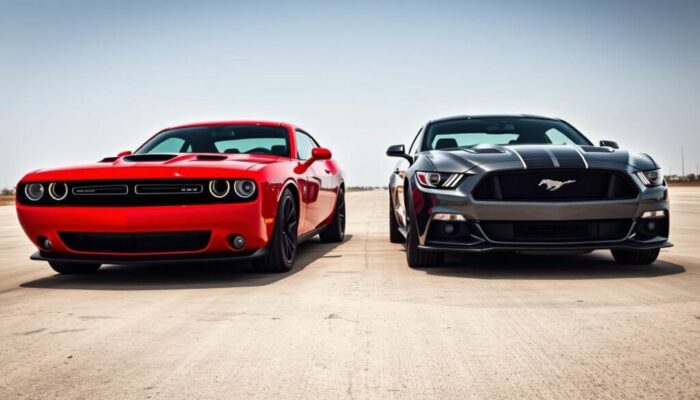 Ford Mustang GT vs Dodge Challenger R/T – V8 Muscle War